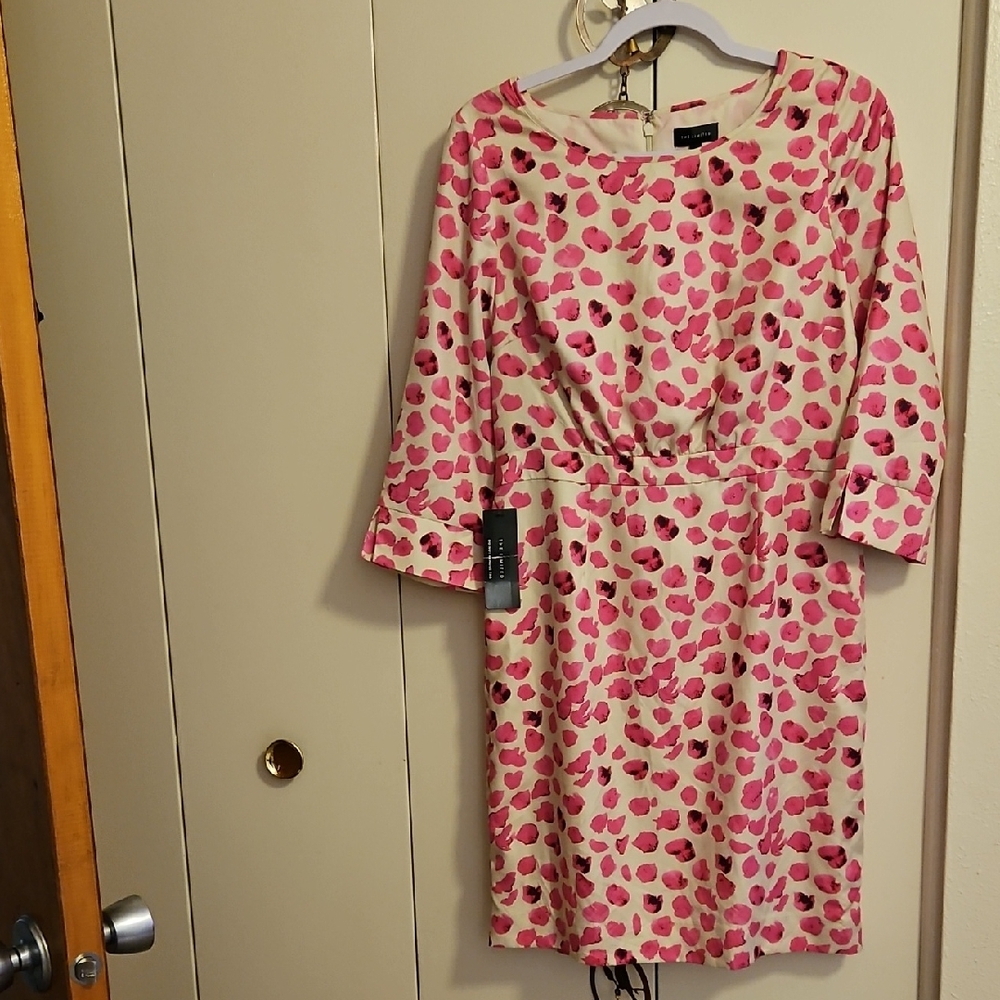 The Limited Pink and Red Heart Print Long Sleeve Dress